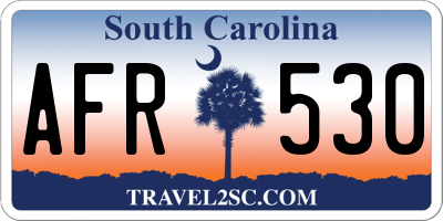 SC license plate AFR530