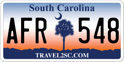SC license plate AFR548