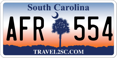 SC license plate AFR554