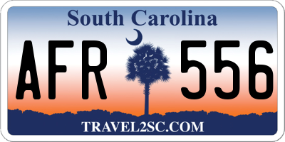 SC license plate AFR556