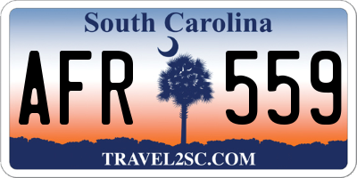 SC license plate AFR559