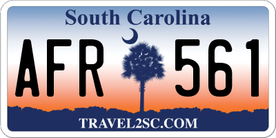 SC license plate AFR561