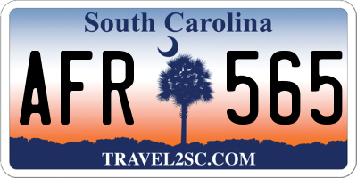 SC license plate AFR565