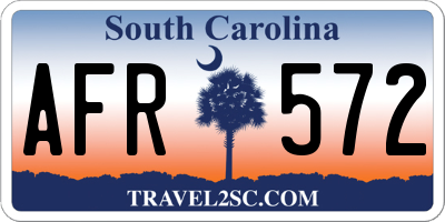 SC license plate AFR572