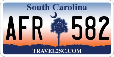 SC license plate AFR582