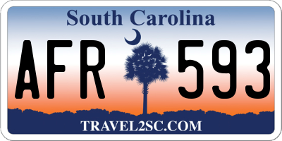 SC license plate AFR593