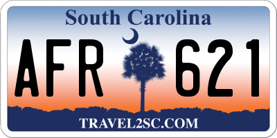 SC license plate AFR621