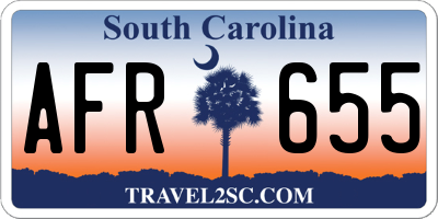SC license plate AFR655