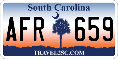 SC license plate AFR659