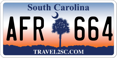 SC license plate AFR664