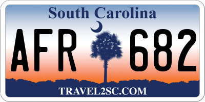 SC license plate AFR682