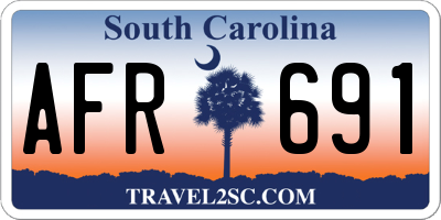 SC license plate AFR691