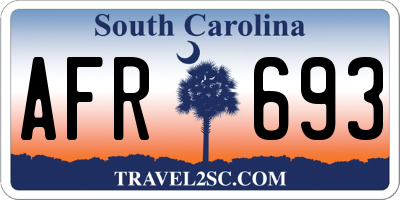 SC license plate AFR693