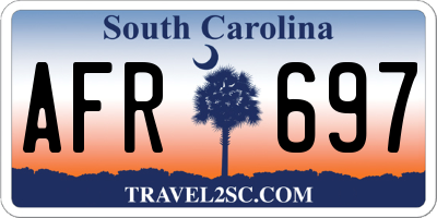 SC license plate AFR697