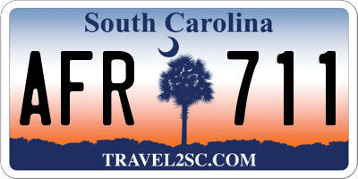 SC license plate AFR711