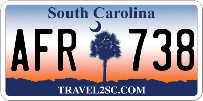 SC license plate AFR738