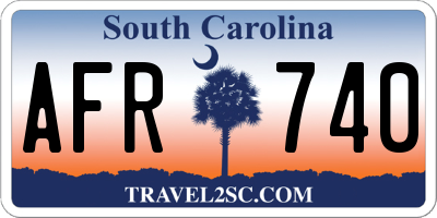 SC license plate AFR740