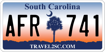 SC license plate AFR741