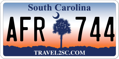 SC license plate AFR744