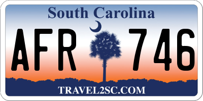 SC license plate AFR746