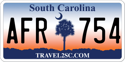 SC license plate AFR754