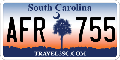 SC license plate AFR755