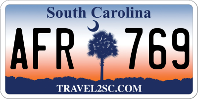 SC license plate AFR769