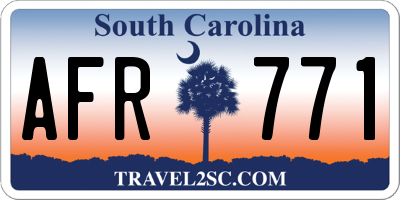 SC license plate AFR771