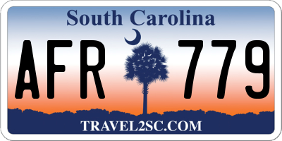 SC license plate AFR779