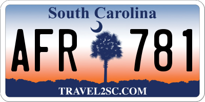 SC license plate AFR781