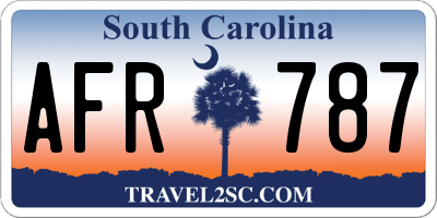 SC license plate AFR787