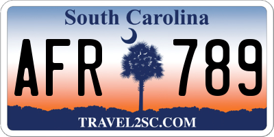 SC license plate AFR789