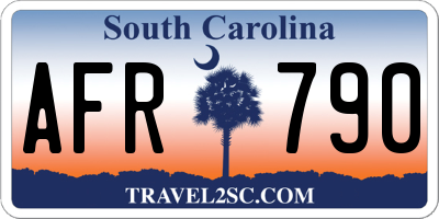 SC license plate AFR790