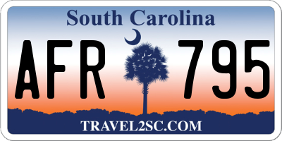 SC license plate AFR795