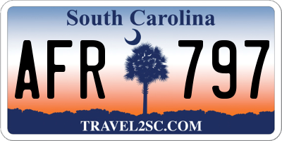 SC license plate AFR797