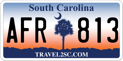SC license plate AFR813