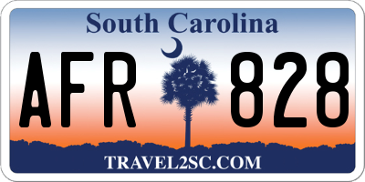 SC license plate AFR828