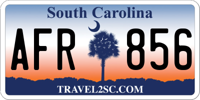 SC license plate AFR856