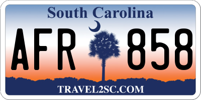 SC license plate AFR858