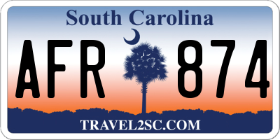 SC license plate AFR874