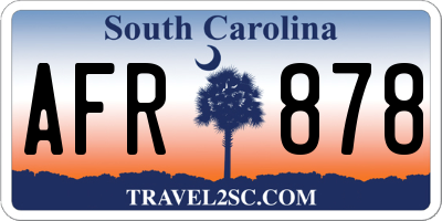 SC license plate AFR878