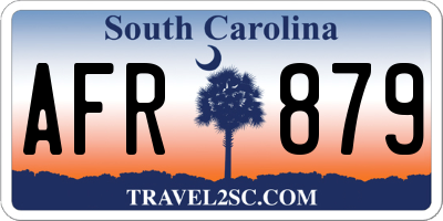 SC license plate AFR879