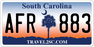 SC license plate AFR883