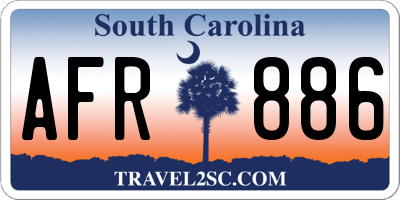 SC license plate AFR886