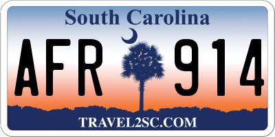 SC license plate AFR914