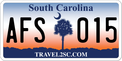 SC license plate AFS015