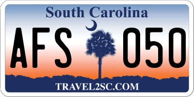 SC license plate AFS050
