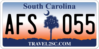 SC license plate AFS055