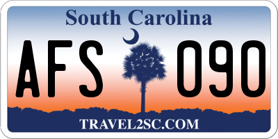 SC license plate AFS090