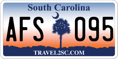 SC license plate AFS095